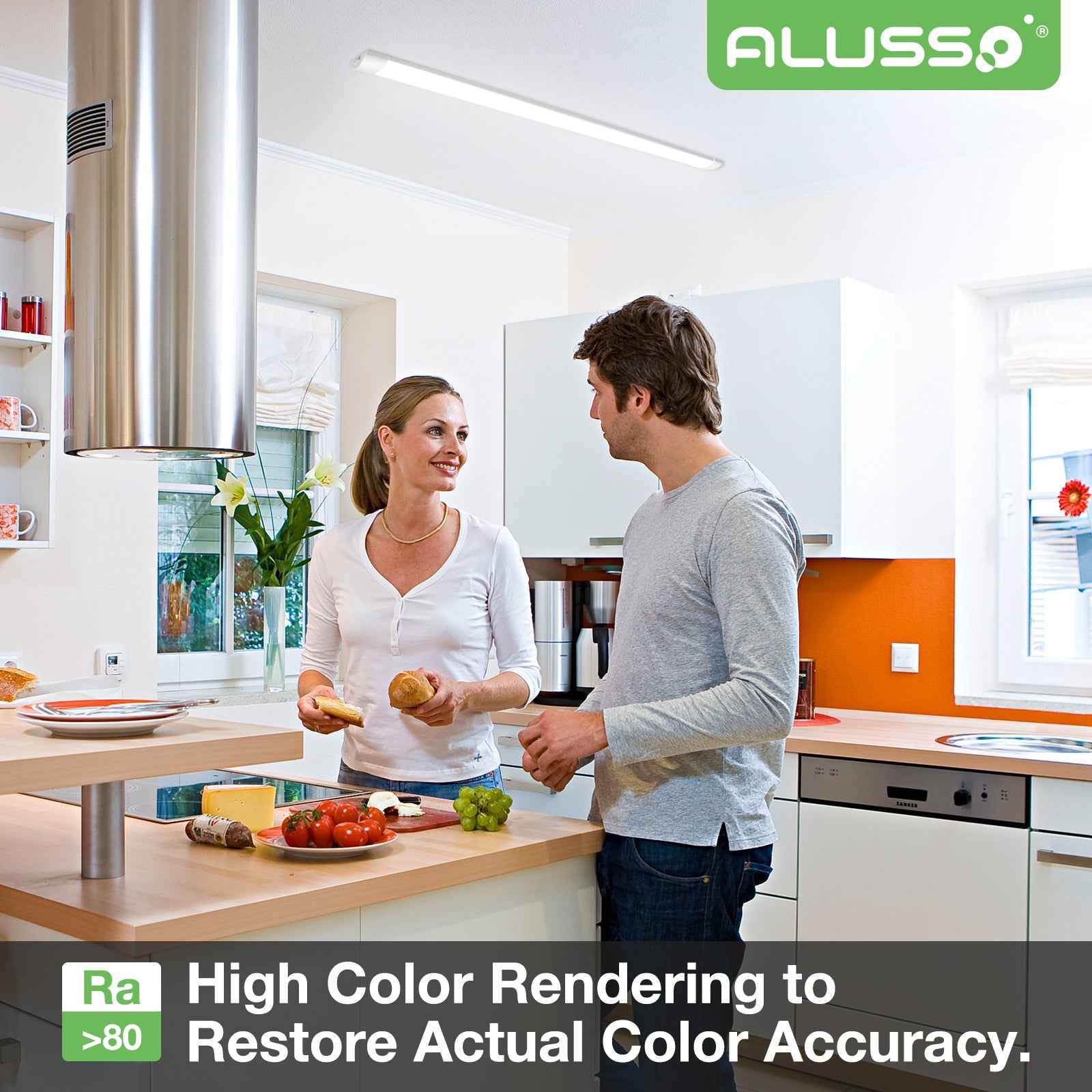 4FT LED Strip Lights Batten Tube Light 3CCT Office Garage Shop Daylights 230V - ALUSSO LIGHTING