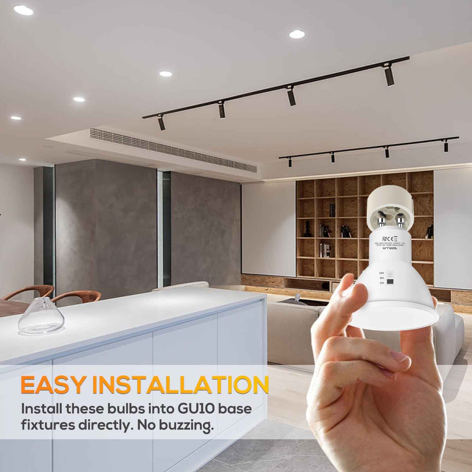 GU10/E27 LED Spotlight Bulb 8W/10W CCT 3000K/4000K/6500K, 120°/240° Beam Angle, 10 Pack - ALUSSO LIGHTING