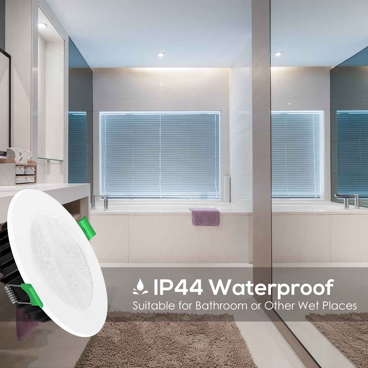 WiFi 8W LED Smart Bluetooth Downlight, Cutout 70-80mm, 4 Pack - ALUSSO LIGHTING