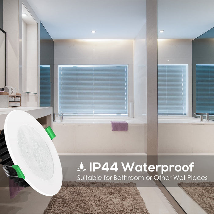 WiFi 8W LED Smart Bluetooth Downlight, Cutout 70-80mm, 4 Pack