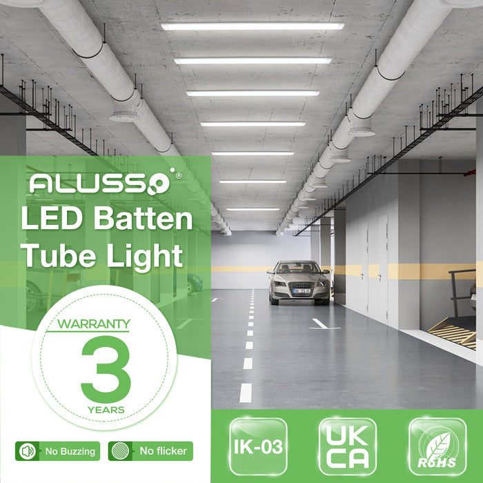 4FT LED Strip Lights Batten Tube Light 3CCT Office Garage Shop Daylights 230V