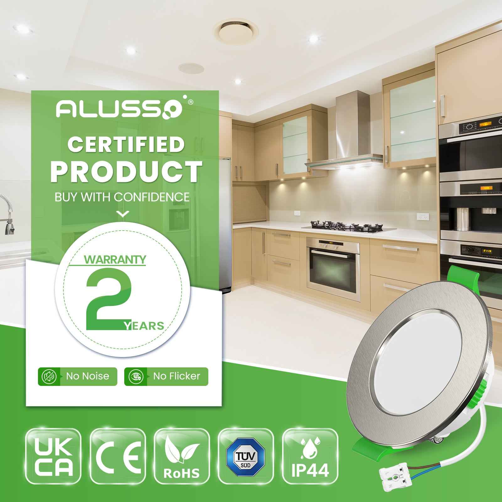 LED Recessed Spotlights 12V AC/DC, 3CCT 3000K 4000K 6500K 4W 400LM Recessed Lights 29mm Installation Depth, IP44 for Bathroom, Set of 6&nbsp; - ALUSSO LIGHTING