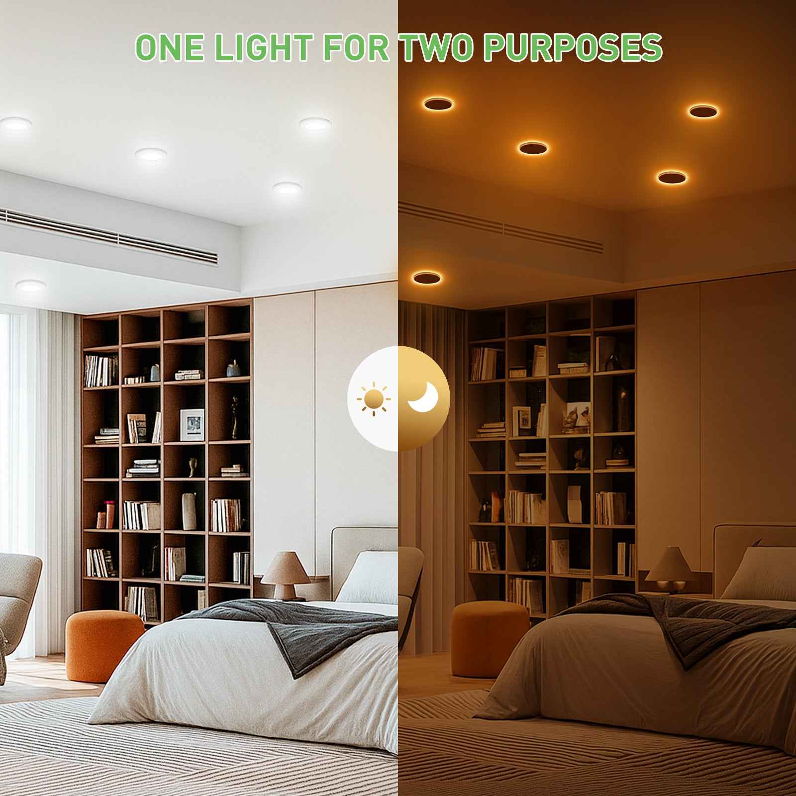 5W LED Recessed Spotlight 70-80mm Night Light 430lm Dimmable 3CCT White Indoor Lamp 6-Pack - ALUSSO LIGHTING