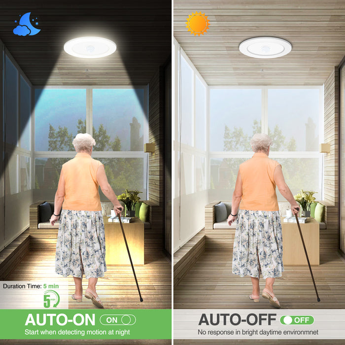 12W LED Motion Sensor Downlight 90-105mm Cutout, 1 Pack
