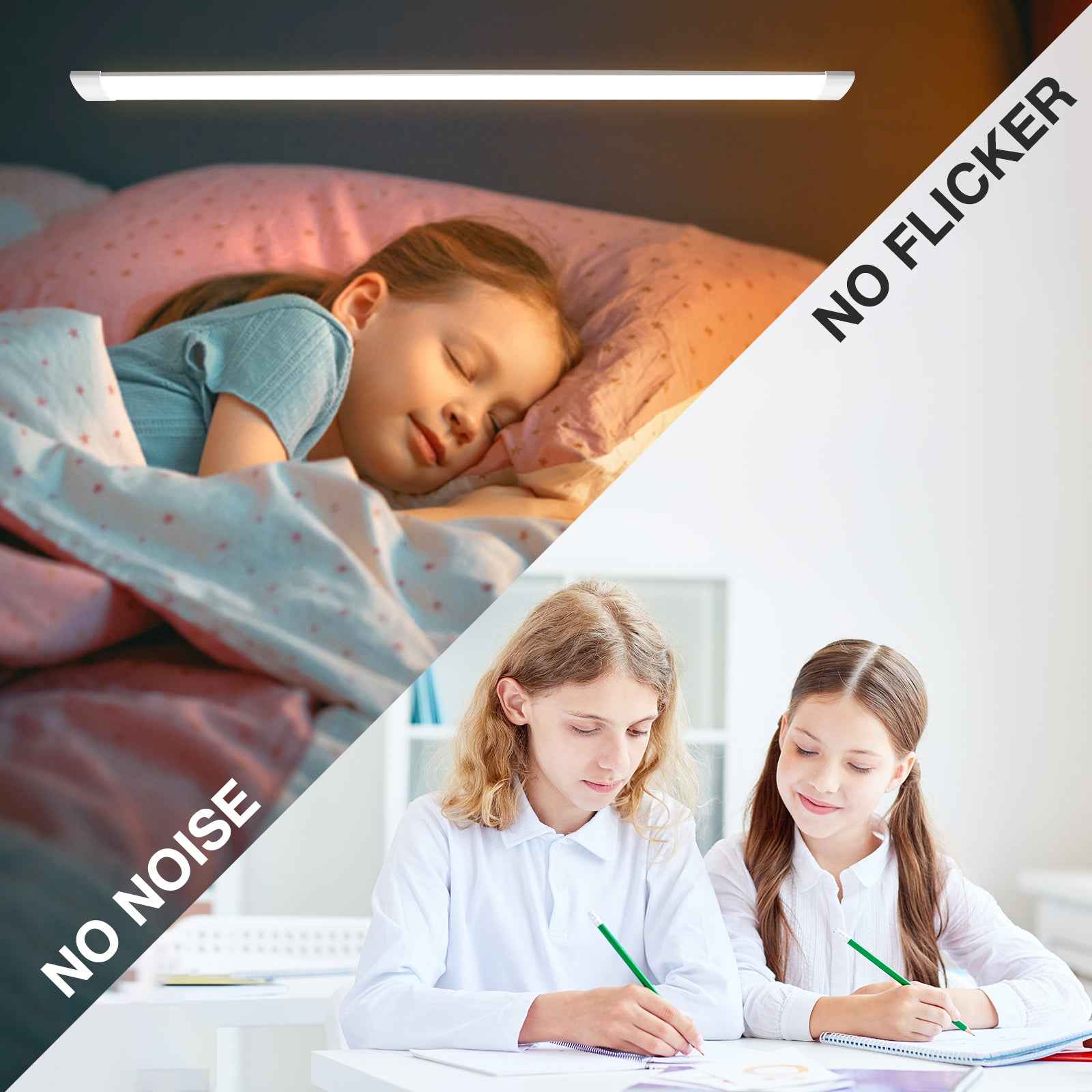 4FT LED Strip Lights Batten Tube Light 3CCT Office Garage Shop Daylights 230V - ALUSSO LIGHTING