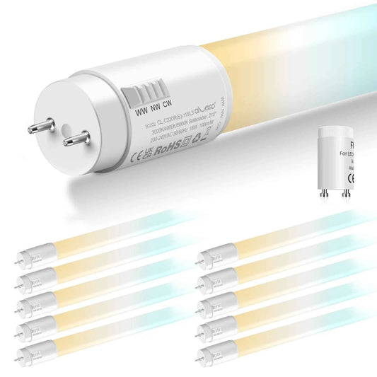 10x LED Fluorescent Tube120cm T8 G13 Neon Tube 3CCT Lamp Tube 18W