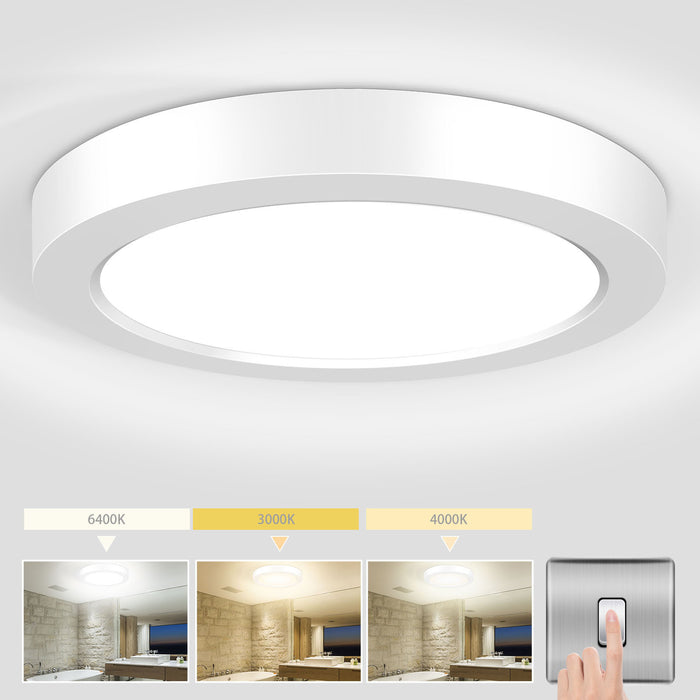 18W Round LED Ceiling Light 1550 Lumen 3 Colors Changeable by Wall Switch