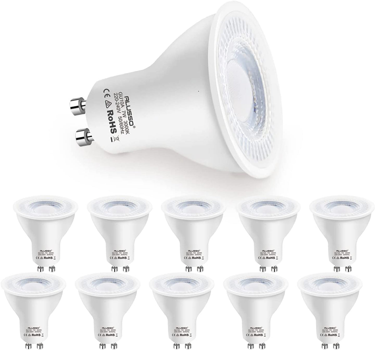 Lot de 10 ampoules LED LAP 0318784030 GU10 345lm 3,6W
