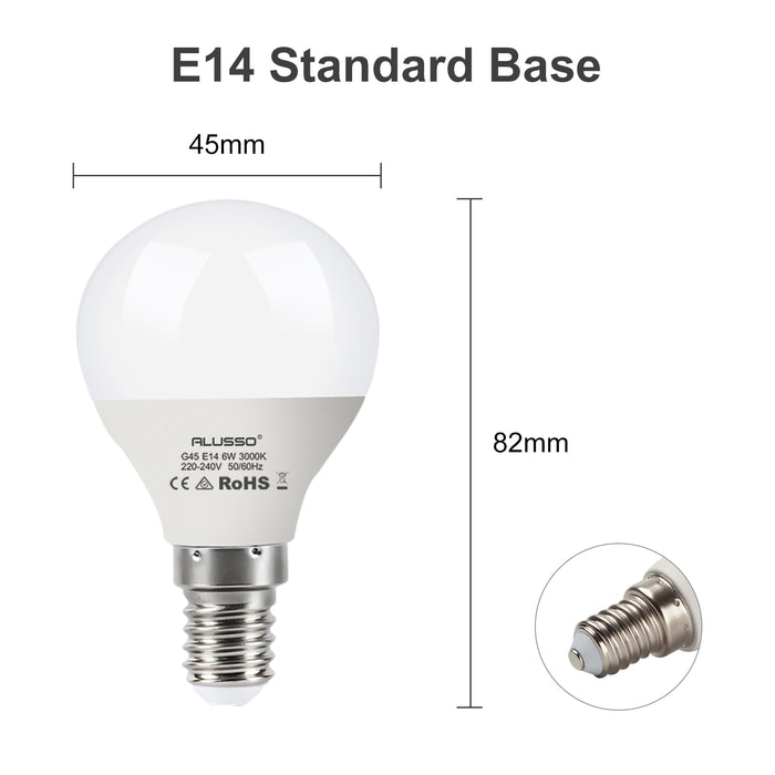 E14 G45 6W Golf Bulb 10 Pack — ALUSSO LIGHTING
