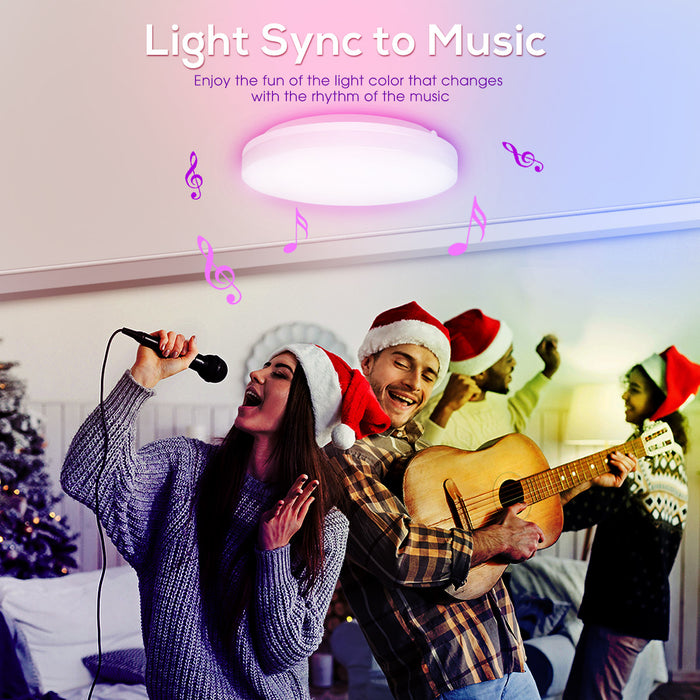 15W/20W/25W WIFI Smart RGBW LED Ceiling Light, IP54, 220-330mm, 1PACK