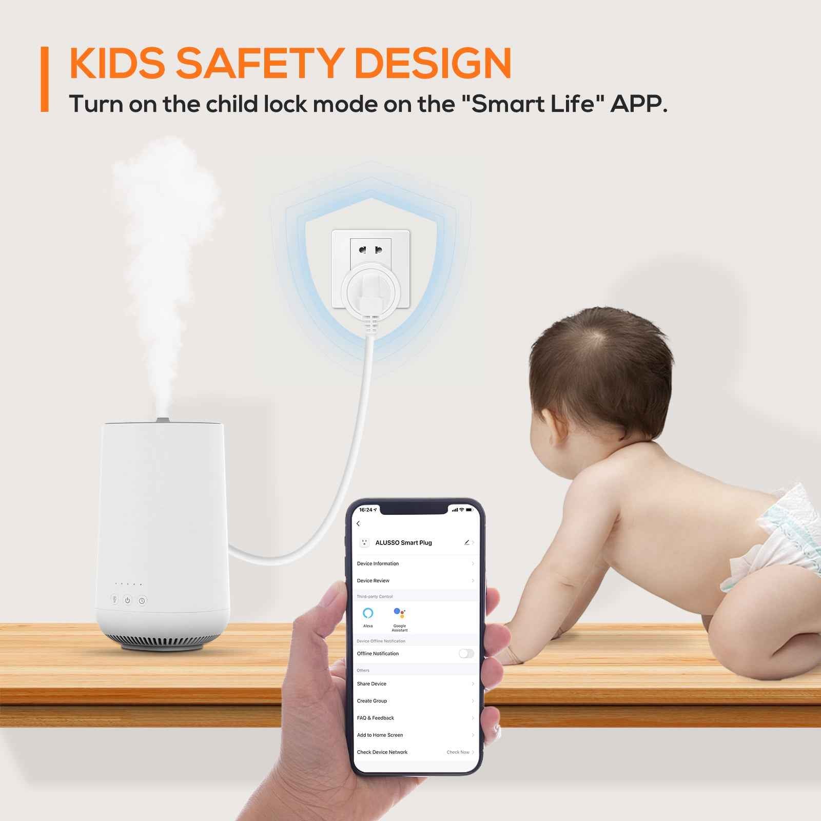 Wifi Smart Plug UK Standard with Tuya Bluetooth Gateway function - ALUSSO LIGHTING