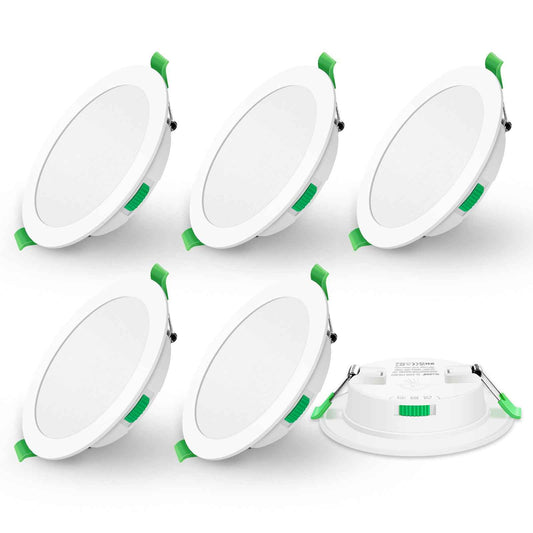 15W Ultra Slim LED Downlight CCT Dimmable IP44,Cutout 145-160mm 6 Pack - ALUSSO LIGHTING