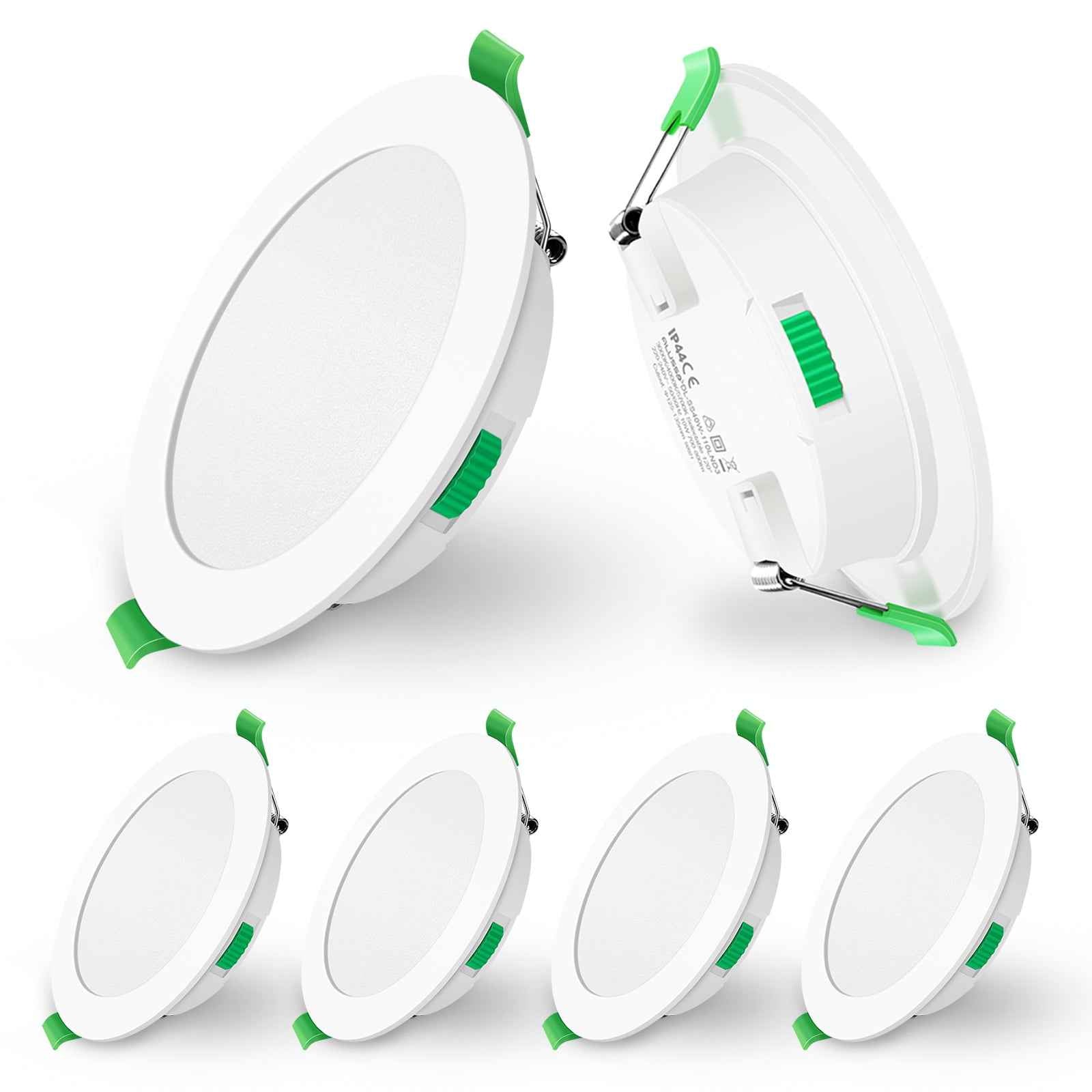 10W Ultra Slim LED Downlight CCT Dimmable IP44,Cutout 125-135mm 6 Pack - ALUSSO LIGHTING