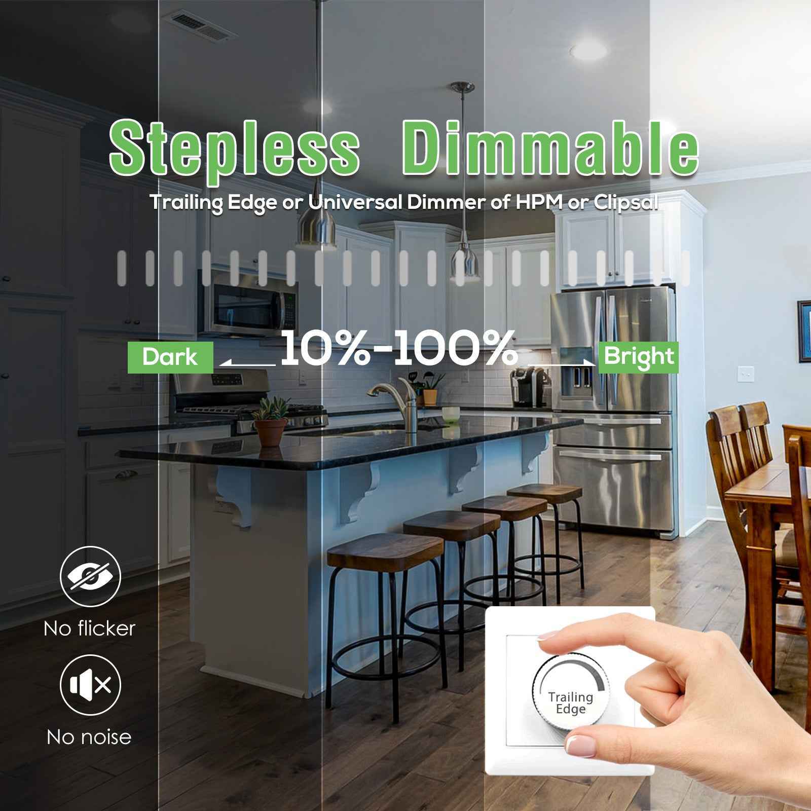 5W 7W IP65 Ultra Slim LED Downlight CCT Dimmable, Cutout 72-100mm, 6 Pack, White Frame - ALUSSO LIGHTING